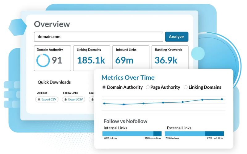 Moz Link Explorer là công cụ từ Moz dùng để kiểm tra PA trong SEO